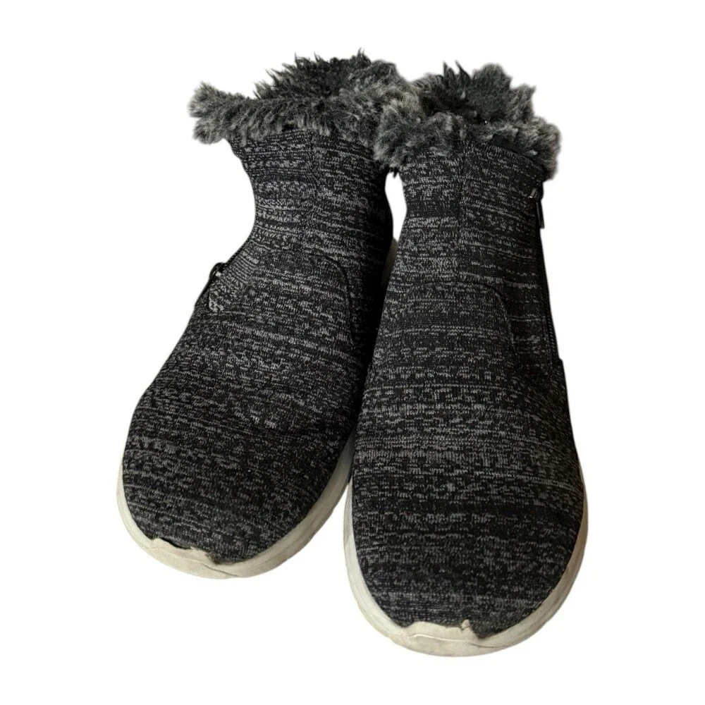 Telic Apres-Ski Recovery Comfort Boot Granite Gray SZ 8 Ankle High top Faux Fur